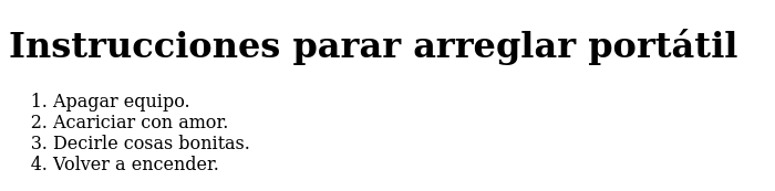 Actividad arreglar equipo